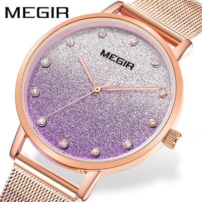 2019 The new Mager megir Women's Watches fashion Gradient ultrathin Imported Quartz watch 4215