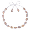 Organic necklace, beach chain, set, boho style, three colors