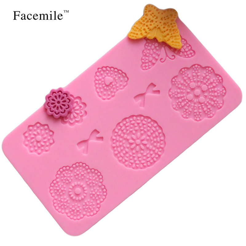 翻糖硅胶蛋糕模具 烘焙 蕾丝花边模 蝴蝶 蕾丝模具