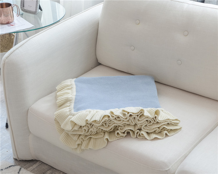 Lehká luxusní severská jednoduchá celobavlněná černá keprová deka do hotelové ložnice, vlněná deka, povlečení_voghion.com