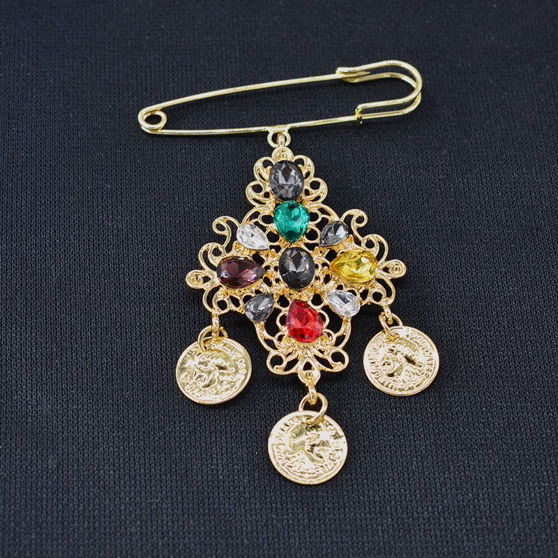 Simple Color Beauty Head Suit Jacket Baroque Brooch display picture 5