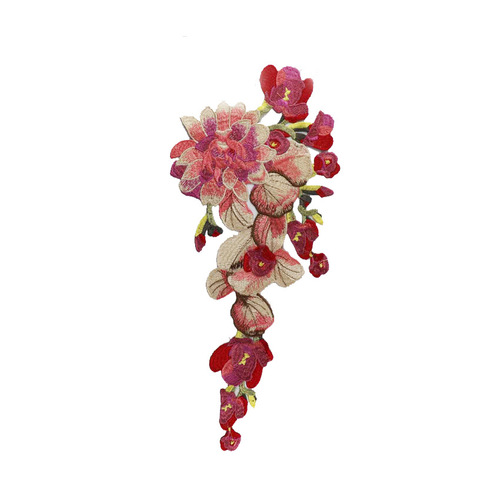 Clothing accessories, embroidered water-soluble lace cloth, hand-sewn cheongsam, heavy industry subsidies for supply of ethnic peony flowers