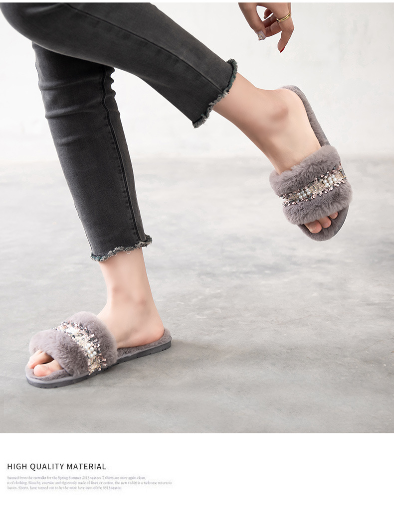new non-slip plush slippers NSPE10024