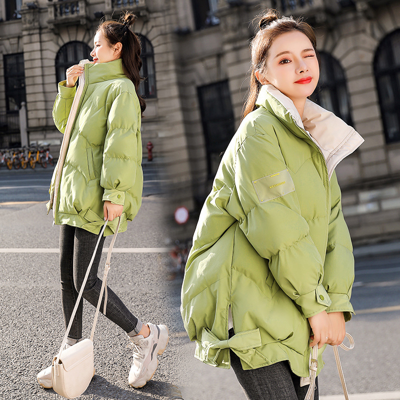 羽绒棉服女中长款2019冬季新款韩版时尚宽松面包服ins港风棉袄潮|ms