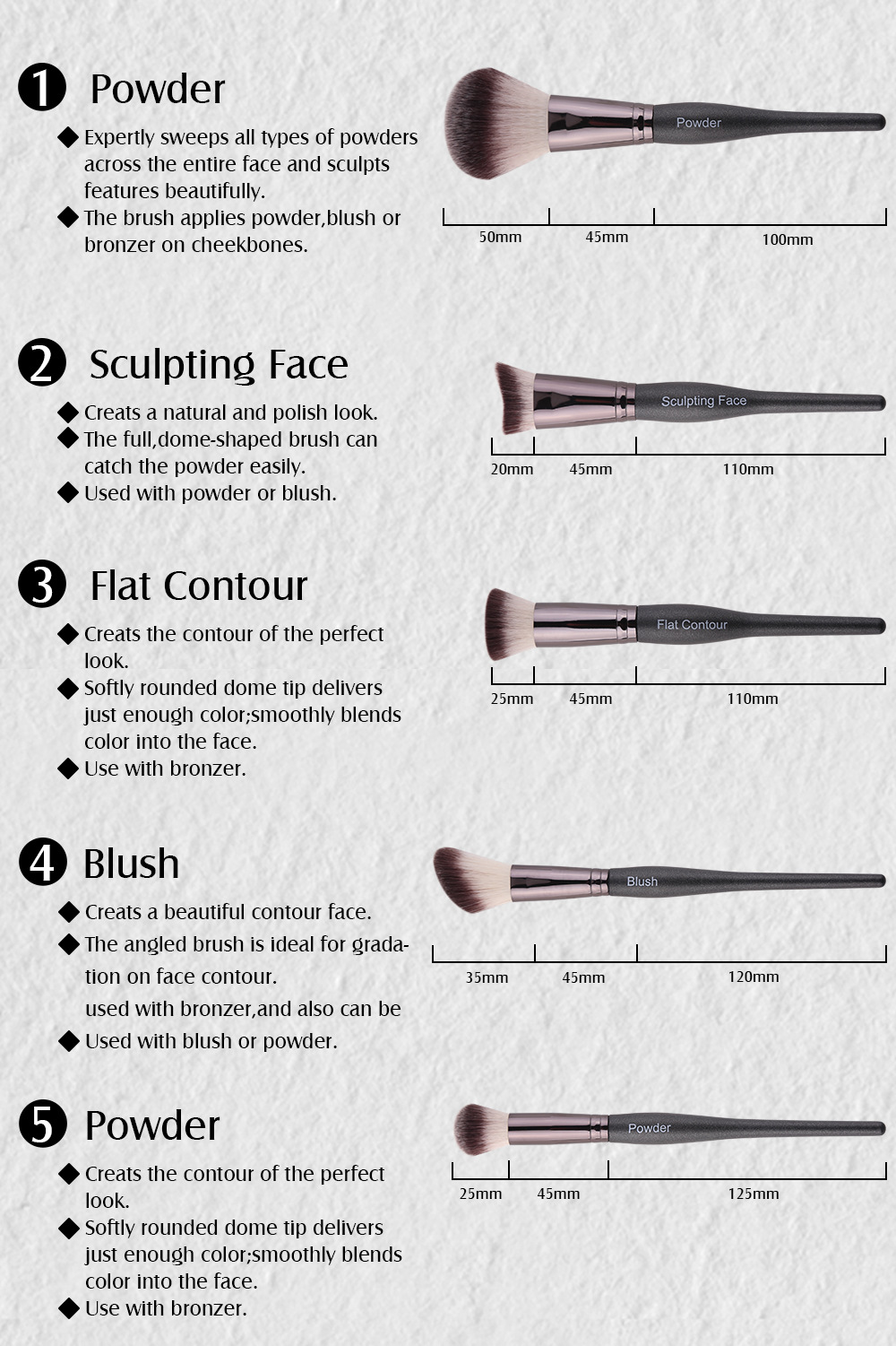 15 Gift Makeup Brush Tool Set Artificial Fiber Curve Beautiful Wooden Handle Makeup Brush Set Wholesale Nihaojewelry display picture 4