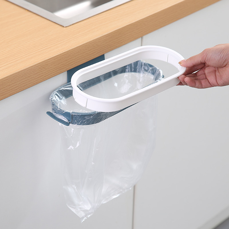 Portable Plastic Hanging Garbage Bag Holder with Cover