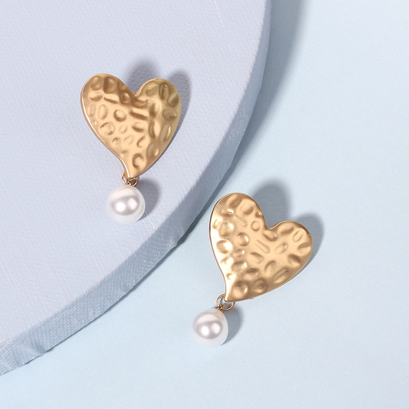 16g Weight Earrings Classification Wedding, Travel Occasion Women'S Gender Original Design Style Gold, Silver Color Fashion New Geometric Love Bohemian Fashion Pearl Earrings For Women 10