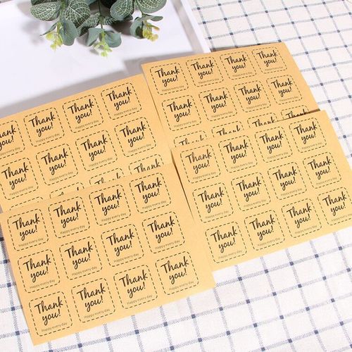 Thank you baking stickers, kraft paper stickers, packaging sealing stickers, gift box blister box decoration stickers