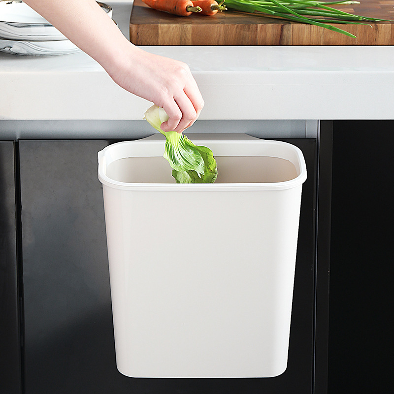 Hanging kitchen cupboard Trash Plastic originality household Wall hanging lidless Debris Storage bucket rectangle Large