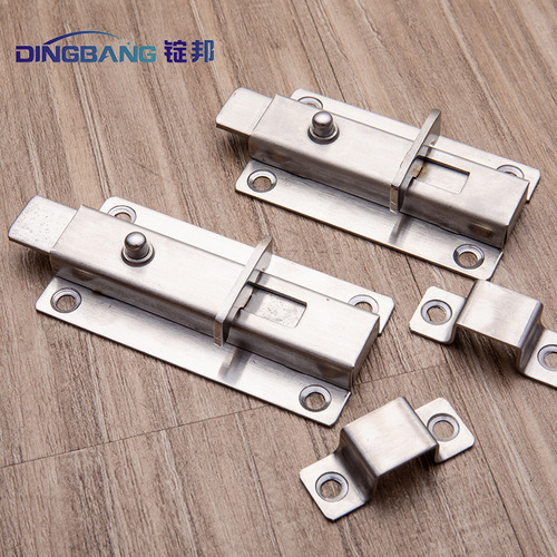 Stainless steel spring latch, thickened latch, stainless steel door bolt, anti-theft latch, A type spring latch wholesale