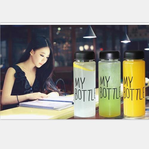 my bottle water cup plastic cup creative storage MY BOTTLE milk tea glass gift cup logo