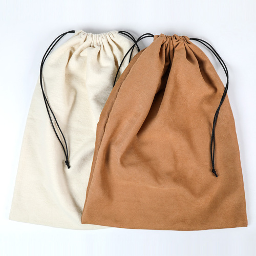 Pure cotton flannel bag dust bag large and small leather bag storage bag travel clothing drawstring pockets wholesale