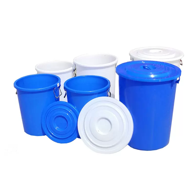 铁柄桶100L塑料白酒发酵桶带盖储水桶分类桶注塑圆桶垃圾桶储米桶