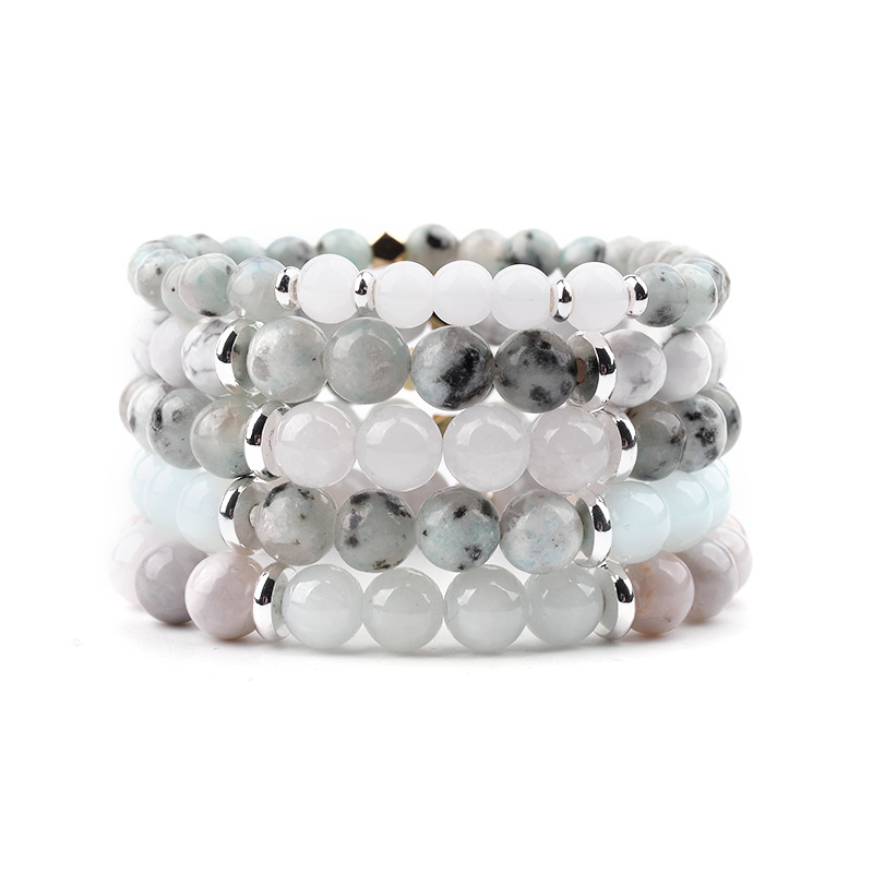 Ethnic Style Marble Natural Stone Moonstone Bracelets display picture 1