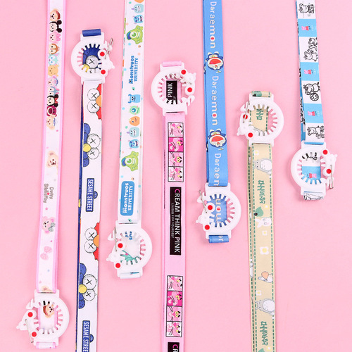 Japanese and Korean Sesame Street mineral water beverage bottle strap rope portable strap water cup water bottle buckle lanyard back water strap buckle