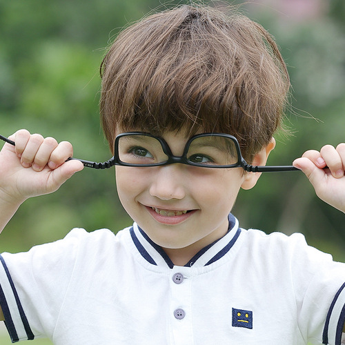 Fashionable children's silicone frame soft outdoor sports children's glasses with headband flat mirror baby one-piece mirror P306