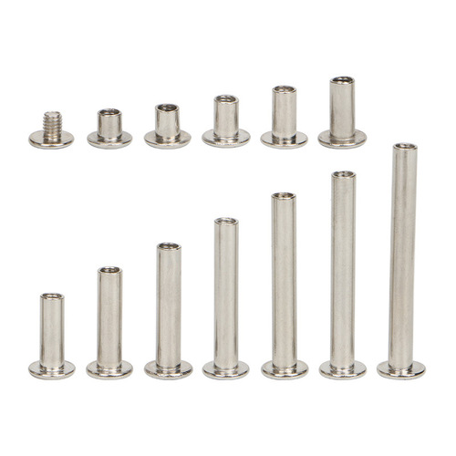 Carbon steel nickel-plated mother-in-law rivets metal mother-in-law screws locking ledger nails I-shaped nails recipe album willow nails M5