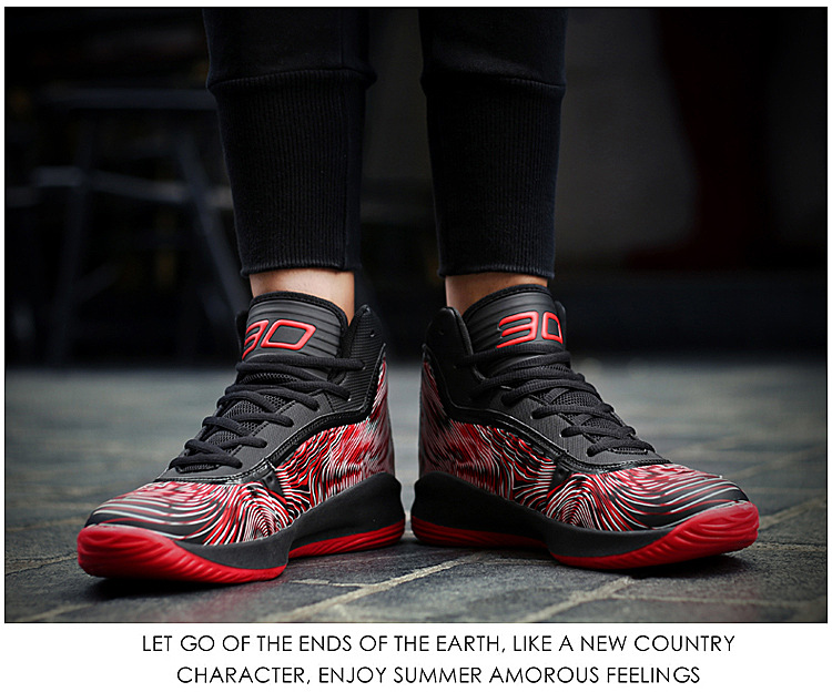 Buty do koszykówki, wysokie buty bojowe męskie, oddychające młodzieżowe buty sportowe na wiosnę i jesień_voghion.com