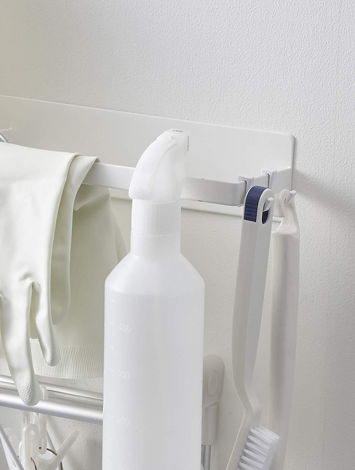 跨境专供日式洗衣机衣架置物架  免打孔整理晾衣架夹子挂钩收纳架