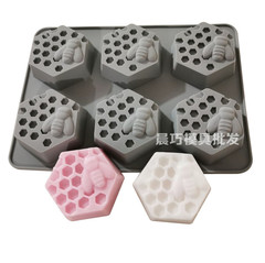 Hexagonal Beehive Silicone Soap Mold DIY Silicone Soap Mold Six-Edge Honeycomb Mold