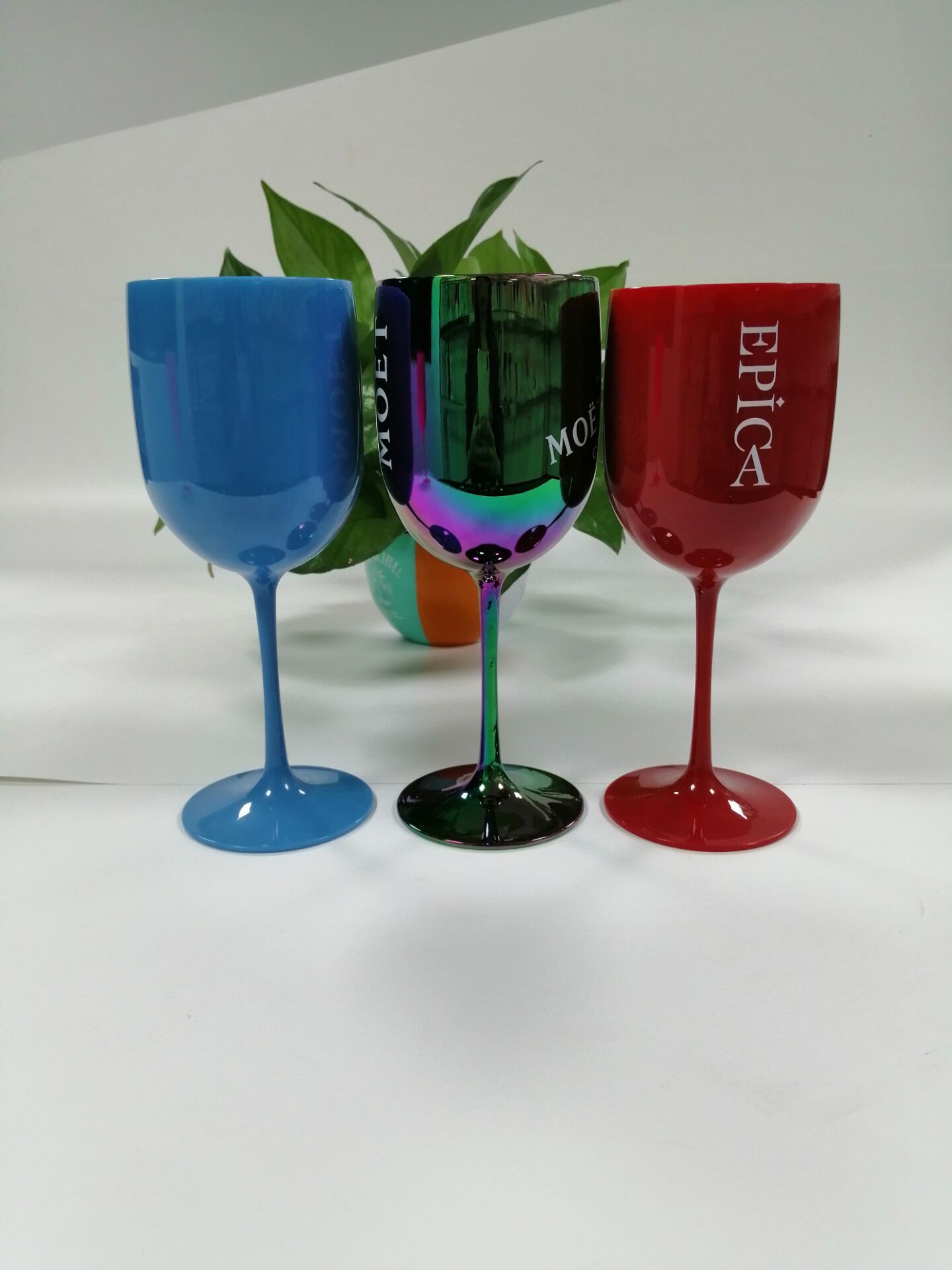 工厂热销塑料高脚红酒杯塑胶高脚香槟杯食品级AS亚克力透明红酒杯
