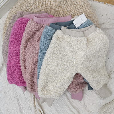 韓國童裝2020冬裝新款女童褲子寶寶蘿蔔褲加厚兒童羊羔毛加絨褲