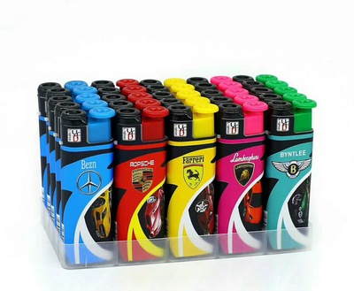 充氣塑料防風打火機定制LOGO印刷廣告二維碼廠家直銷