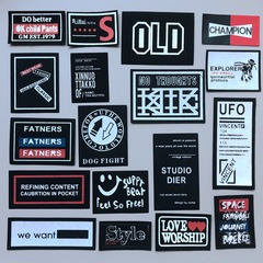 Clothing and bag handles with adhesive can be ironed with fabric labels, direct screen printing adhesive patch, auxiliary materials, decorative stickers