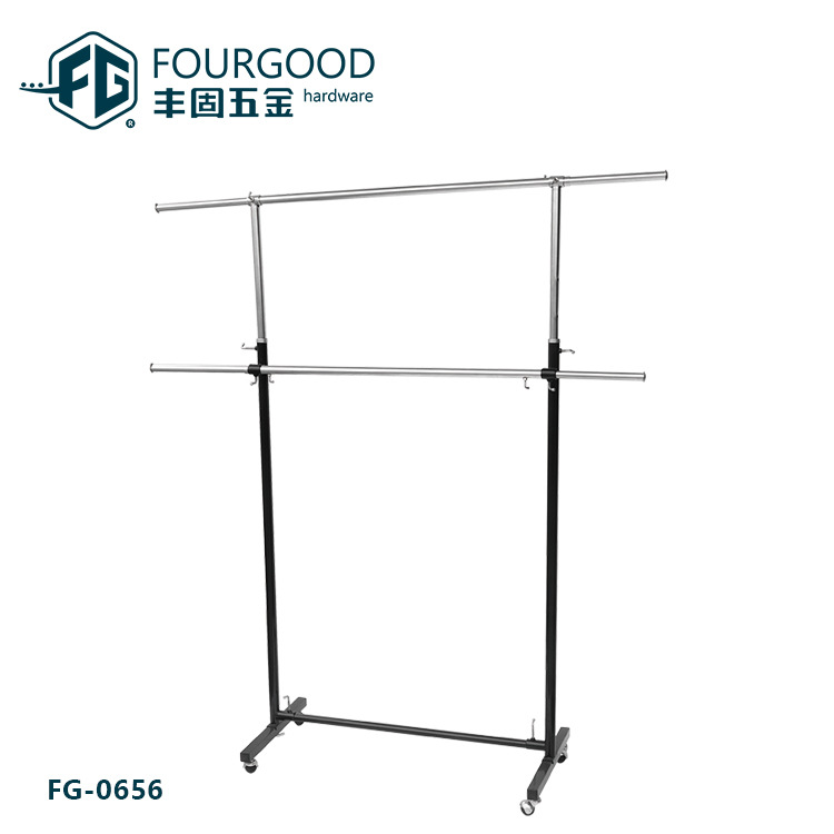 Exhibidores de ropa, perchas para tiendas especializadas, estantes para centros comerciales y supermercados, venta directa de ferretería de Foshan para exportación, estilo de lujo ligero. image 5