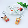 Silica gel Christmas keychain PVC, pendant, key bag with zipper, car keys, new collection, Birthday gift