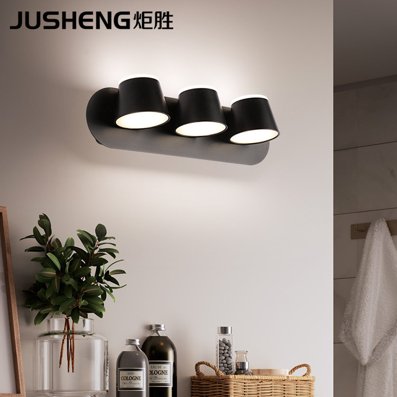 炬胜北欧简约LED镜前灯 梳妆台镜子灯 浴室单头可旋转床头壁灯具|ms