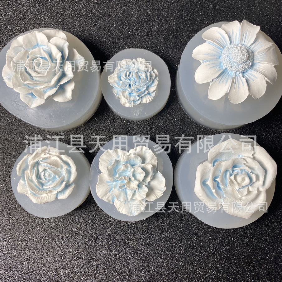 DIY滴胶花朵玫瑰花太阳花雏菊滴胶装饰硅胶模具石膏水晶滴胶材料-阿里巴巴