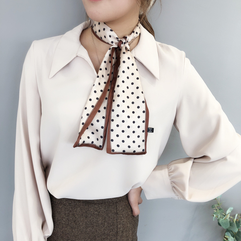 Korean Edition Bag Handle Wave Small Scarf printing Small Ribbon scarf Female models Ribbon wholesale