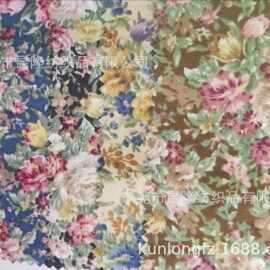 40S全棉印花布 133*72小碎花布料 玫瑰花服装面料 桌台布装饰布料