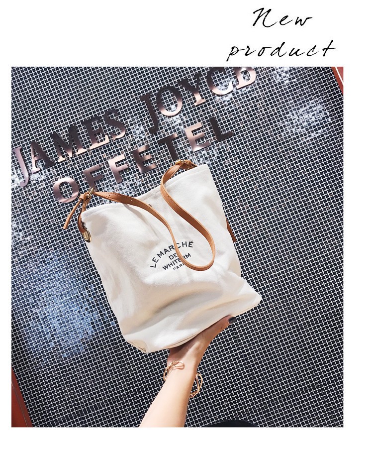 Manufacturer Sale Canvas Women 2021 Summer New Simple Korean Single Shoulder Crossbody Personalized Printed_voghion.com