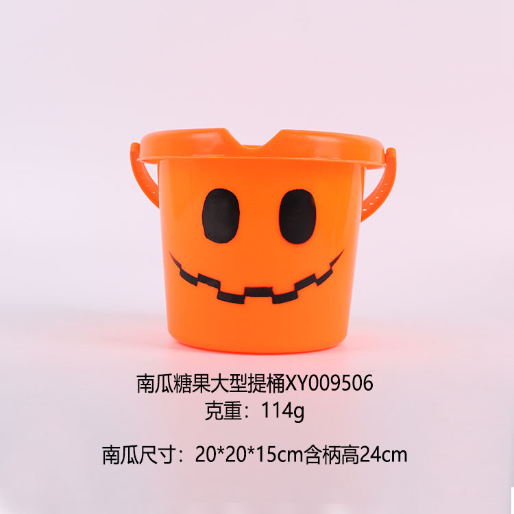 Cubo de calabaza para Halloween para niños, con sonido y luz, para regalo, al por mayor