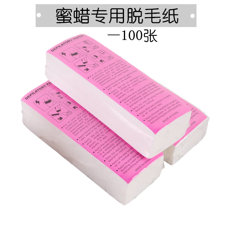 Beeswax Epilation Paper thickening disposable Non-woven fabric Hair Removal Paper Beauty nail Epilation Paper 100 Zhang