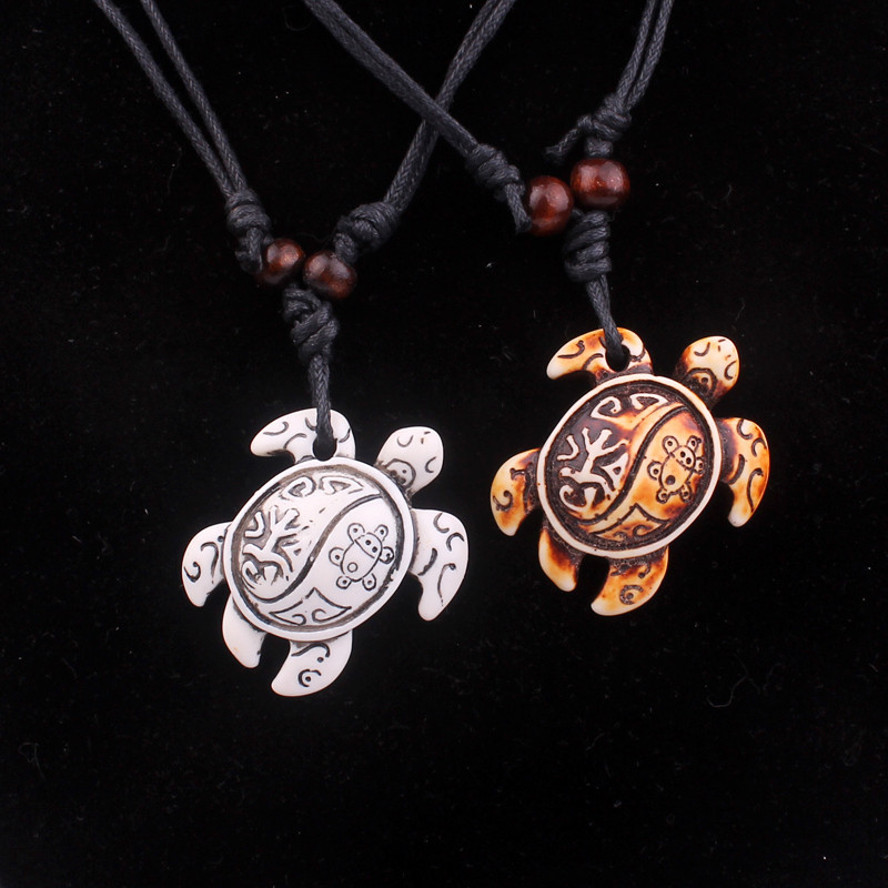 17g Weight Pendant Necklace Classification Beach Occasion Resin Material Tortoise Pattern Unisex Gender Ethnic Style Style Ethnic Style Tortoise Resin Unisex Pendant Necklace 无
