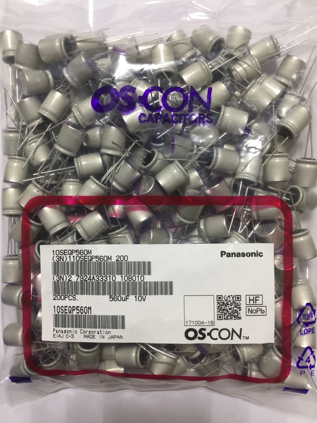 现货供应Panasonic固态电容10SEQP560M