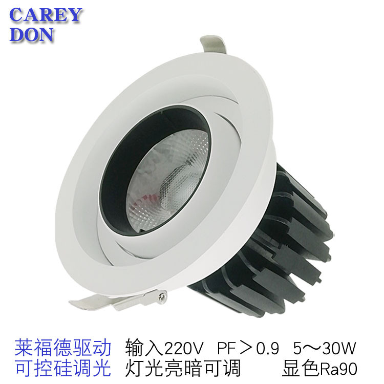 SCR Dimming Spotlight led Ceiling cob universal Bovine lights Embedded system 20W30W Kairui lamp manufacturer