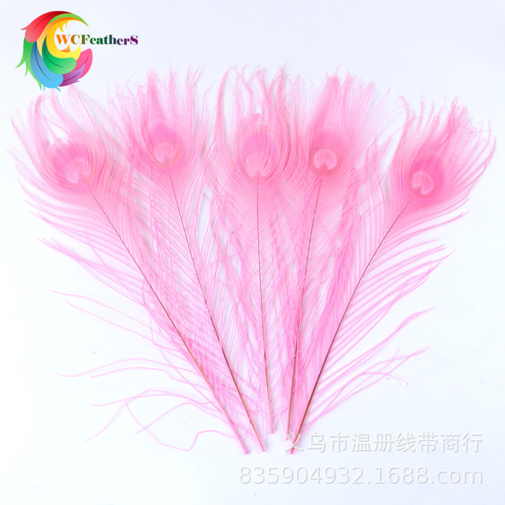 温册厂家直销天然孔雀羽毛DIY家居花瓶装饰婚庆道具新娘胸花材料详情图10