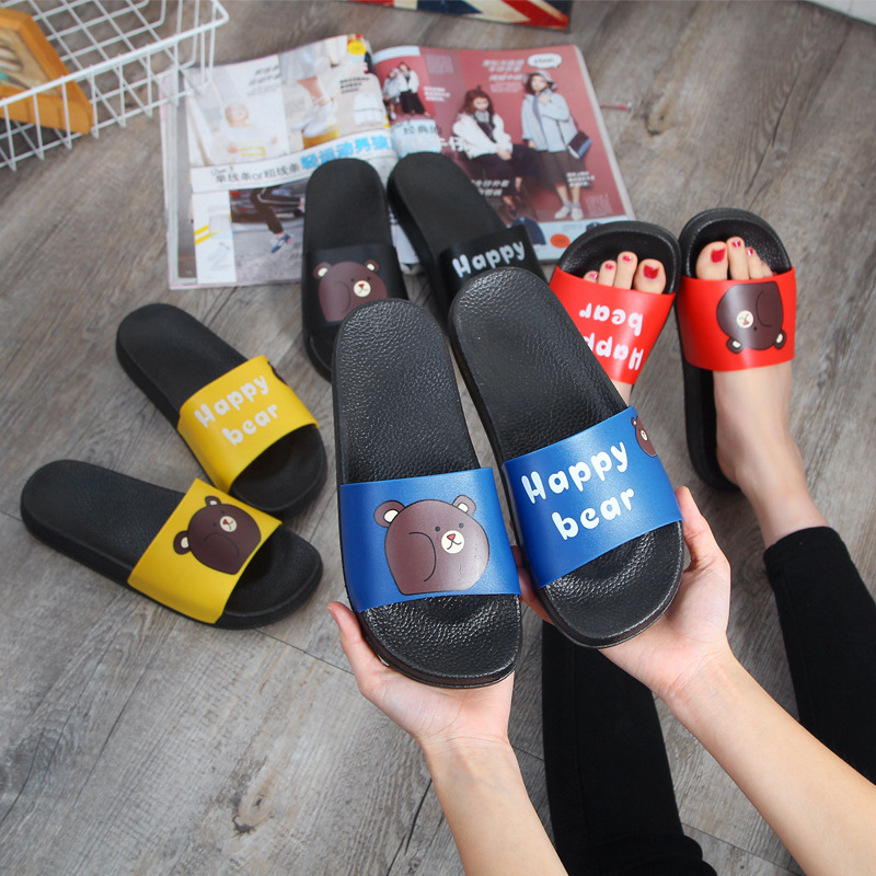 slipper new pattern lovely Cartoon Home non-slip Shower Room The thickness of the bottom Indoor and outdoor lovers Exorcism 2019