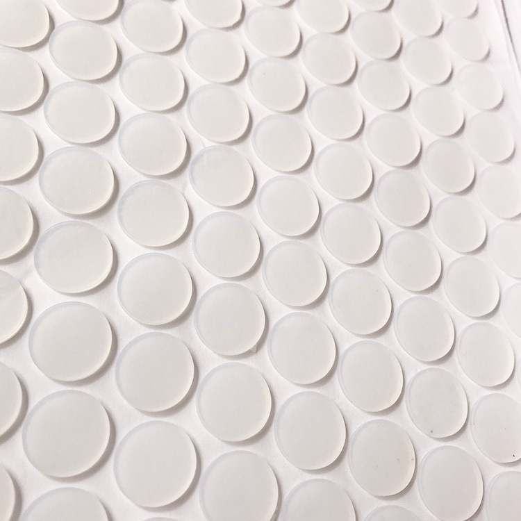 供应硅胶制品透明自粘脚垫防水密封垫圈橡胶异形加工网格防滑胶贴