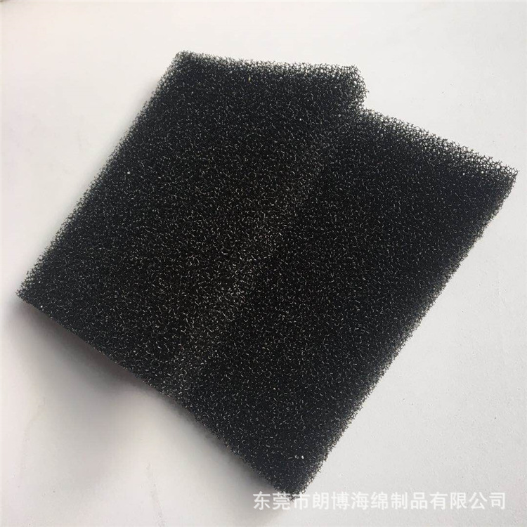 厂家直销 黑色ppi过滤海绵 冰箱防霉过滤棉海绵垫 软性开孔海绵