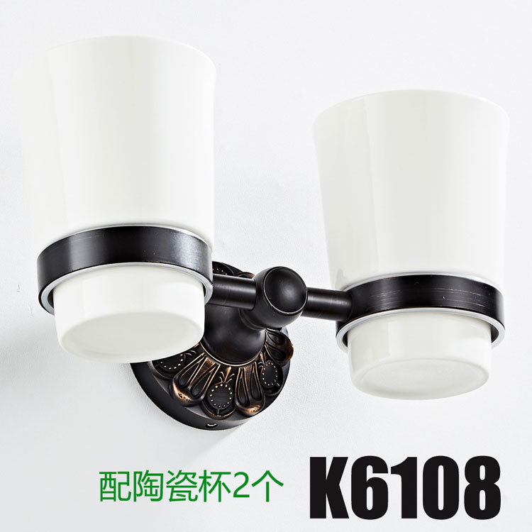 欧贝洁具加工厂卫浴五金挂件批发厂漱口杯架K6108