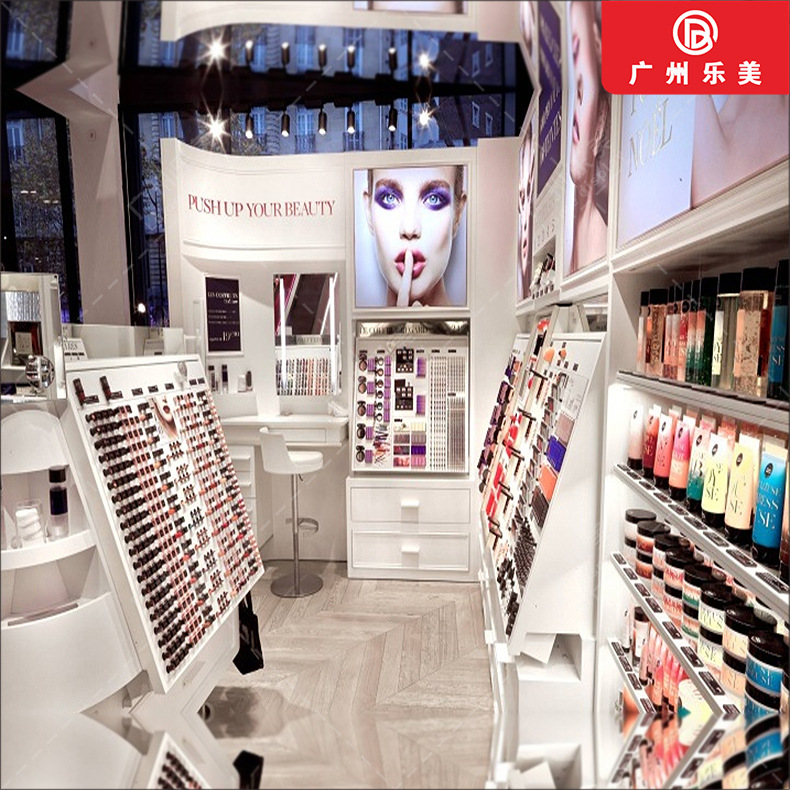 厂家定制 产品样品间展示柜 化妆品展柜 包包化妆品展示柜彩妆