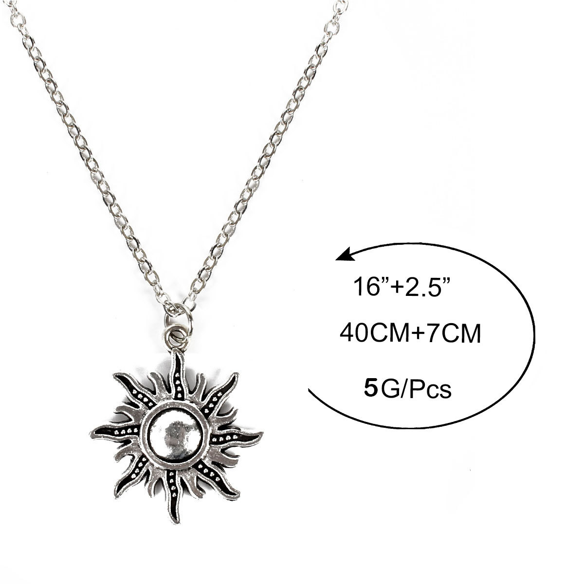 Simple Sun Flower Pendant Fashion Popular Necklace Women display picture 1