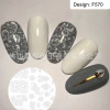 Cross -border supply nails stickers French black and white collection lace maple leaf retro vine -graphic nail stickers nail