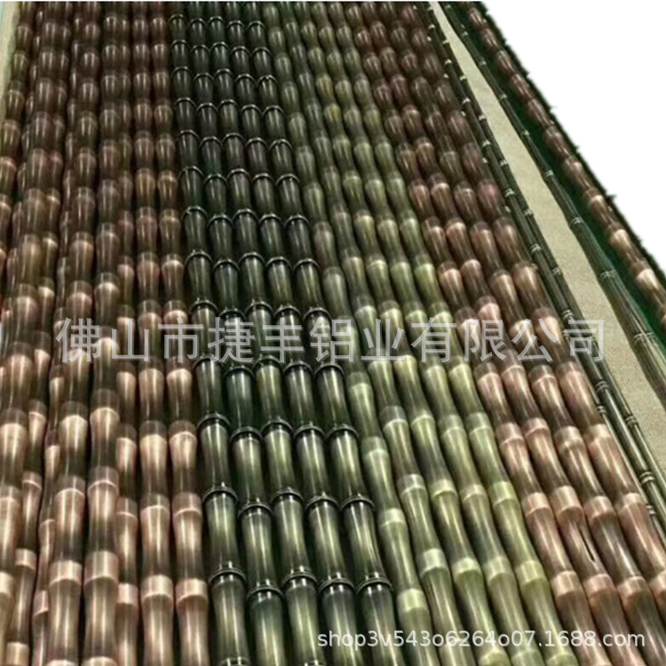6063铝合金无缝圆管定制竹节合金管材  定制加工彩色 竹节管