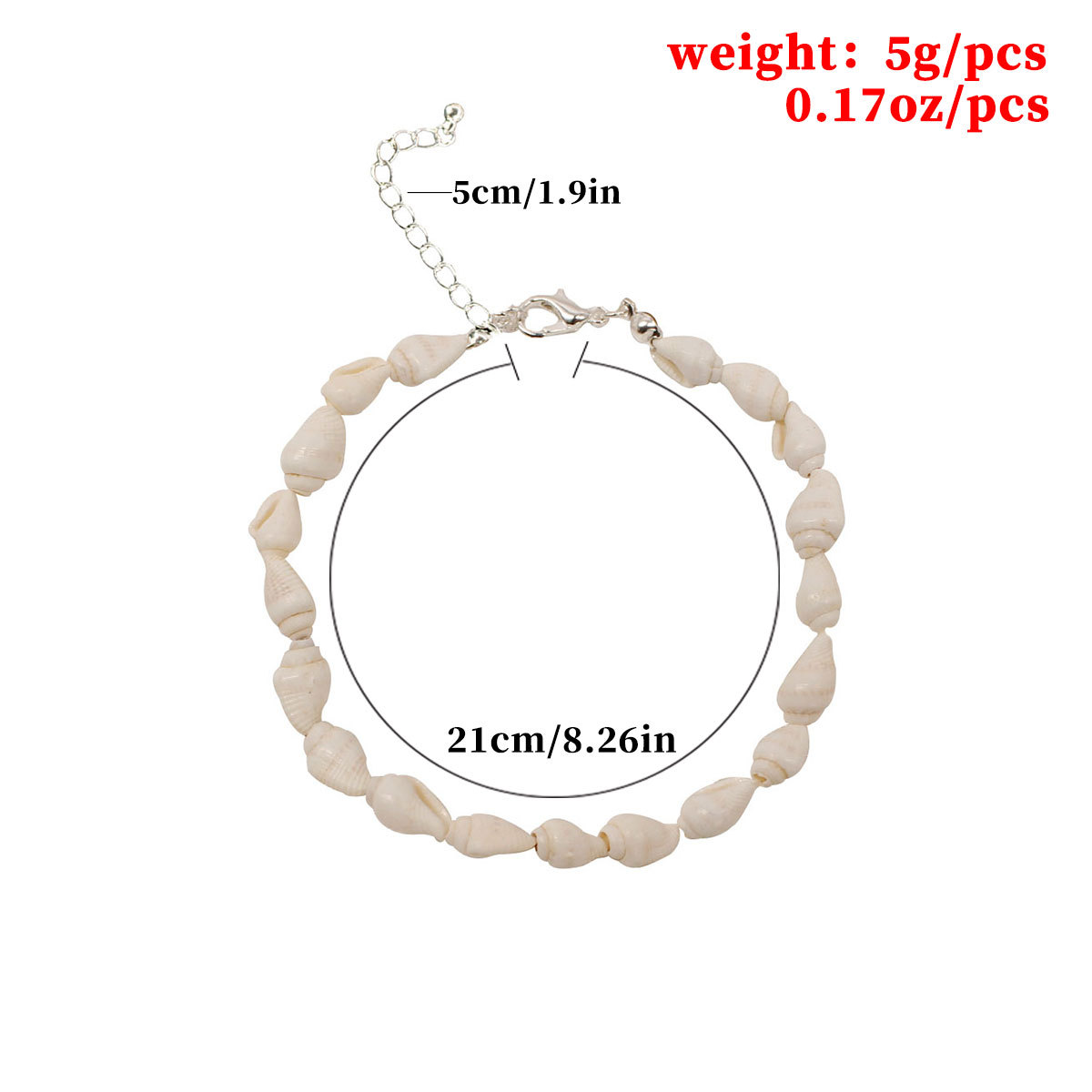 Wholesale Jewelry Vacation Beach Shell Alloy Shell Anklet display picture 2